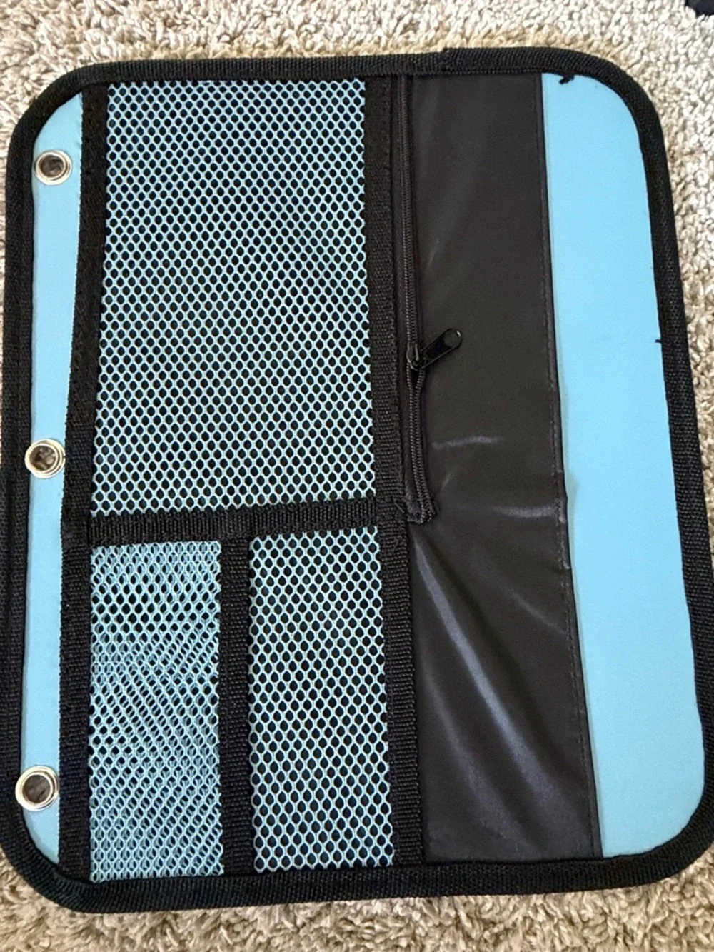 Smart Supplies Blue and Black Three-Ring Binder Organizer
